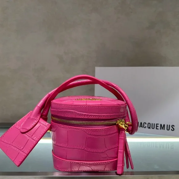 Jacquemus pink leather shoulder bag, 11.5X15.5X15.5cm - Picture 5 of 9